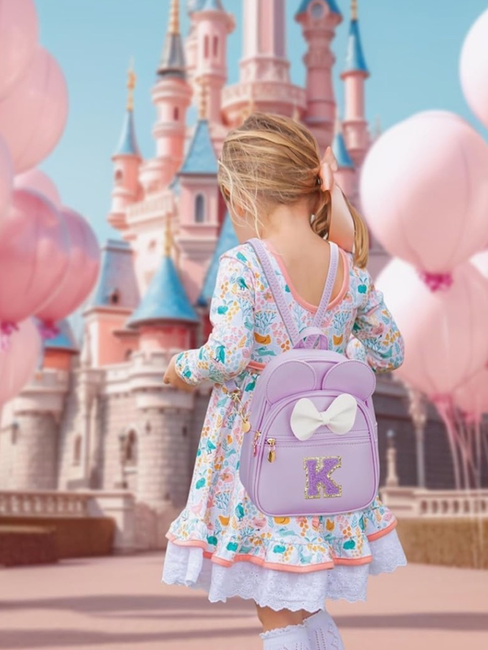 Girls Initial Backpack - Picture 7 of 7